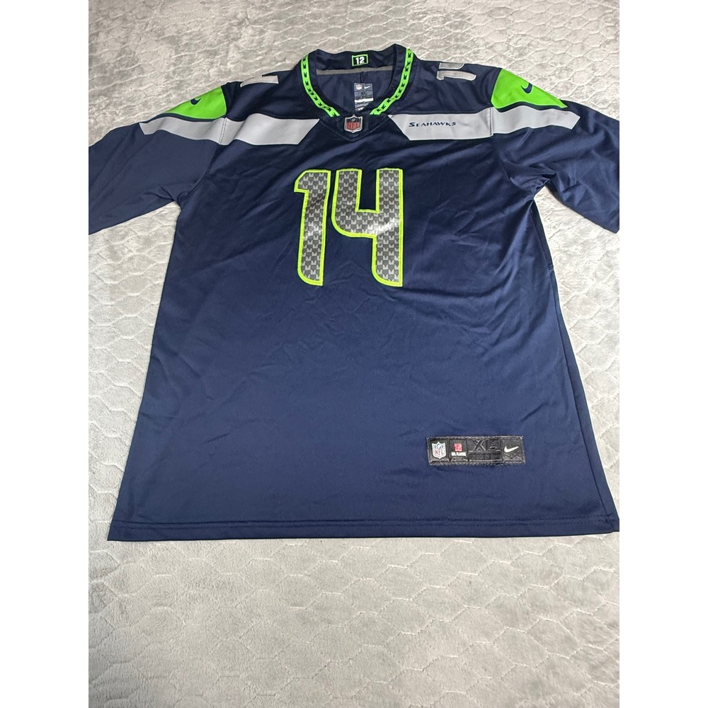 Nike NFL Seattle Seahawks DK Metcalf 14 Jersey Mens XL Navy Blue On Field